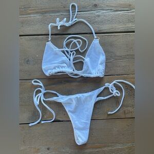 Khassani Cute Bianco Top (size L) & Romantic Bianco Bottom (size M)